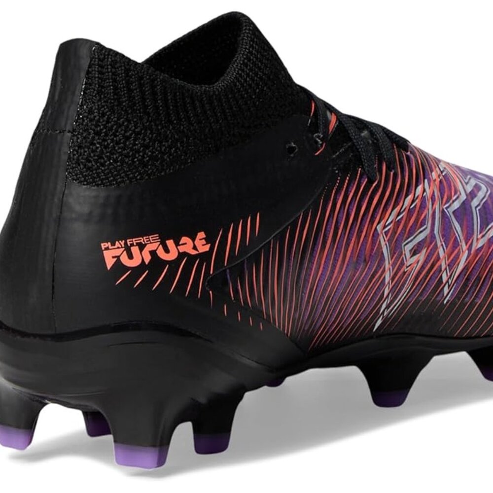 Puma Future 8 Pro Kids Firm Soccer Cleats 5.5 Black White-Glowing Red New‎